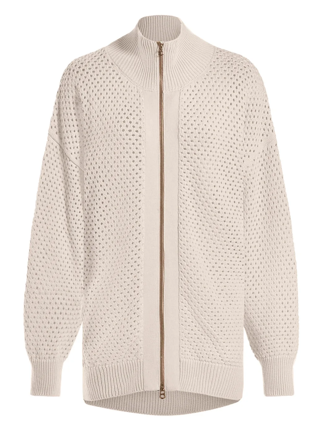 2023 giacca sportiva Cardigan Casual alla moda con cerniera a maniche lunghe con colletto da donna tinta unita