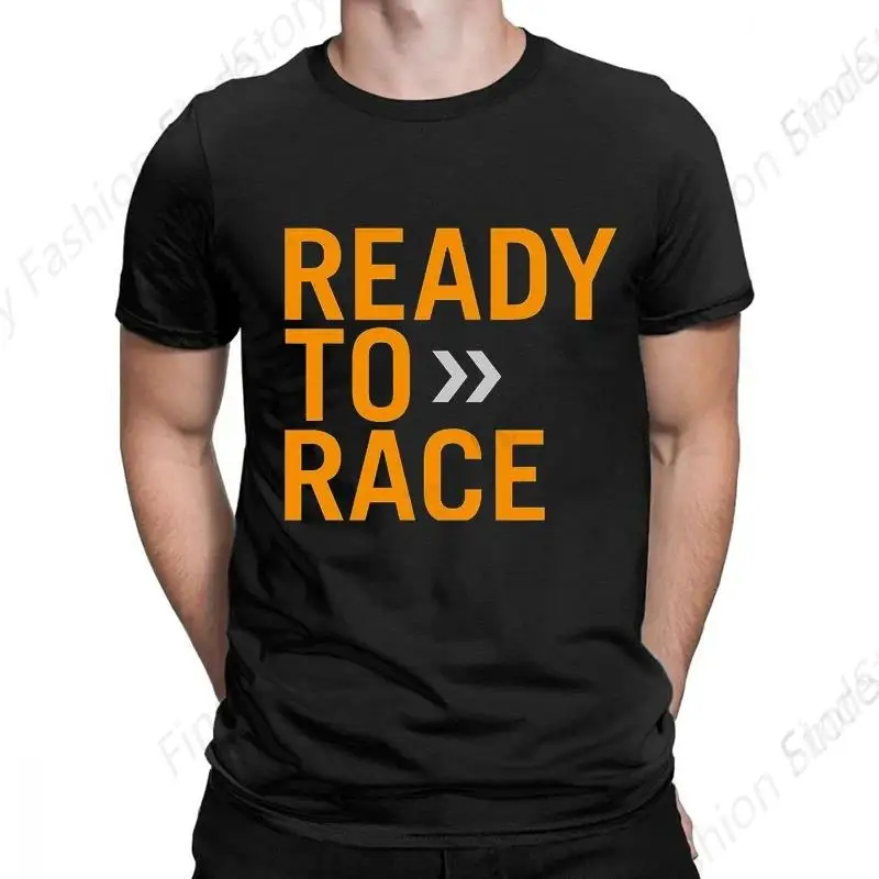 Ready To Race Summer T-Shirt for Men Washed Cotton Vintage Short Sleeve Crew Neck Clothing Fashion Streetwear Sports Tops