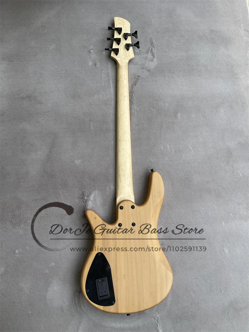 5 String Bass Guitar Yin-Yang Taiji Bass Rosewood Solid Wood Finch Eyes Maple Neck Fixed bridge Black Tuner Active Battery