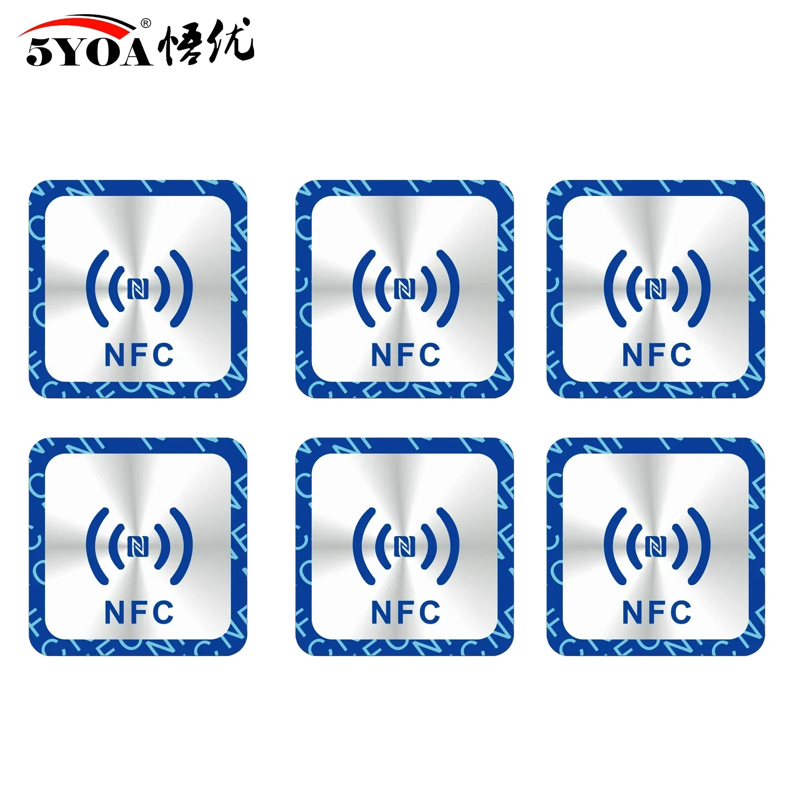 5YOA 6pcs NFC Stickers Ntag213 Ntag215 Ntag216 13.56MHz Universal RFID Token Patrol Ultralight for Amiibo Tag Sticker