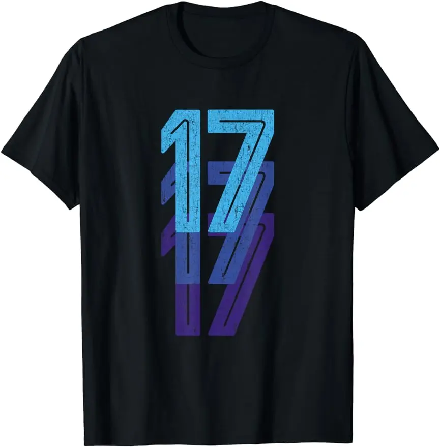 13 Cool Distressed Birthday Lucky Number Player 13th T-Shirt Style Men Women Soft Printed Clothing Streetwear Graphic T Shirts