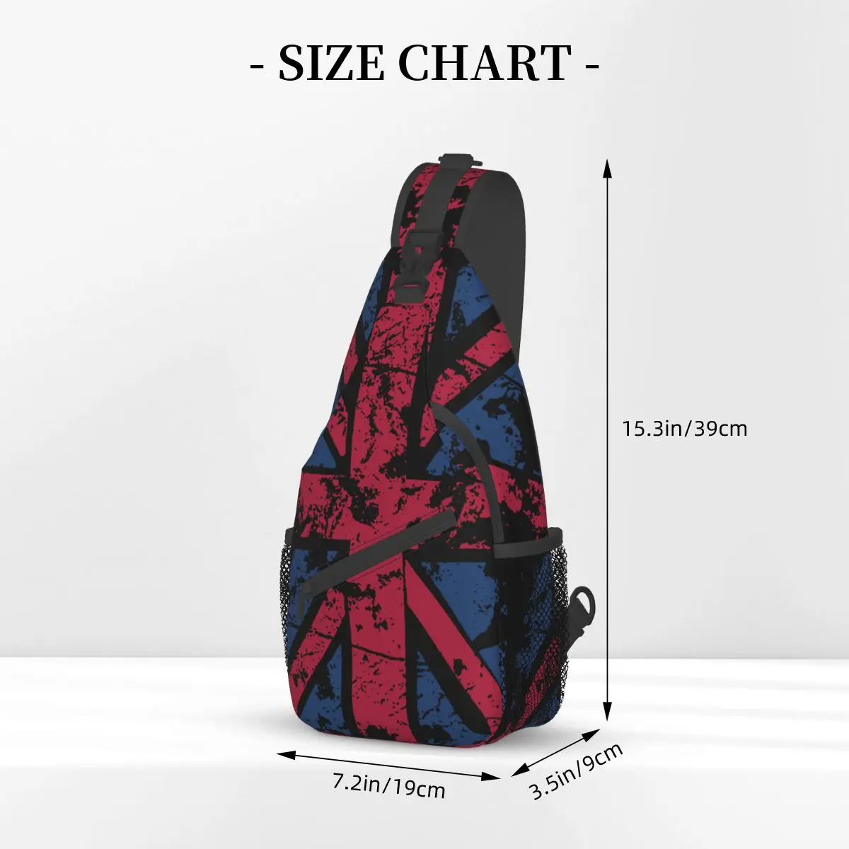 Union Jack Bandeira do Reino Unido Small Sling Bag Peito Crossbody Ombro Mochila Esportes Ao Ar Livre Daypacks Retro Moda Satchel