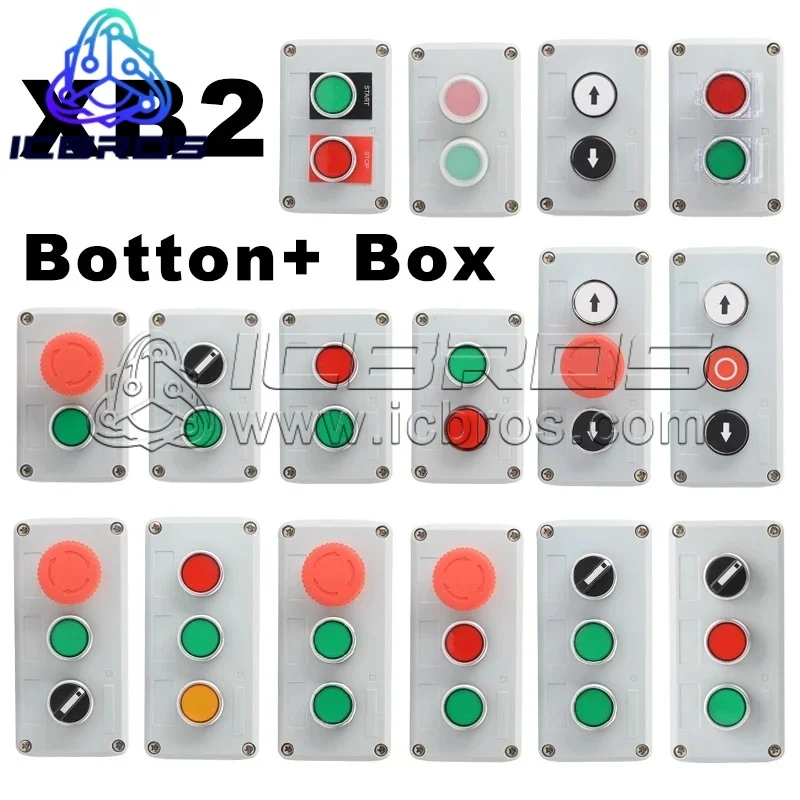 Arrow Symbol Indicating Start And Stop Self-recovery Waterproof Button Switch Emergency Stop Industrial Hand-held Control Box