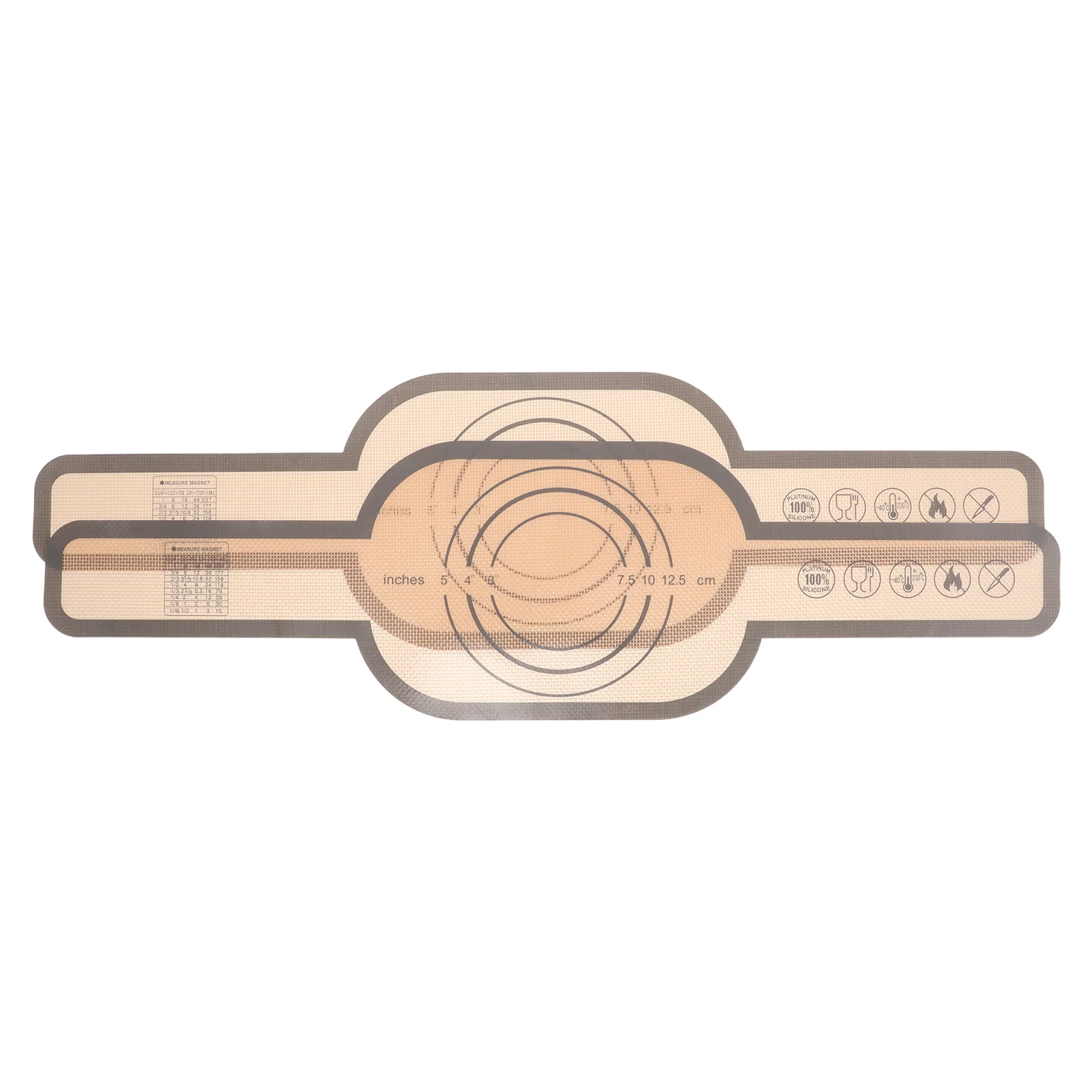 

2pcs Baking Mat Reusable Dough Transfer Mats Heat Resistant Non-Slip Sourdough Proofing Pad Oven Bread Sling Pastry Dough Sheet