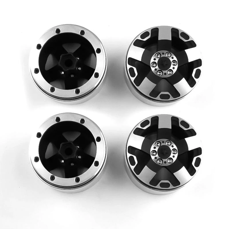 4 Pcs 2.2-Inch Wheel Hub Metal Wheel Hub Tire Locking Without Sticking For TRX4 SCX10 90046 1/10 Model Climbing Car