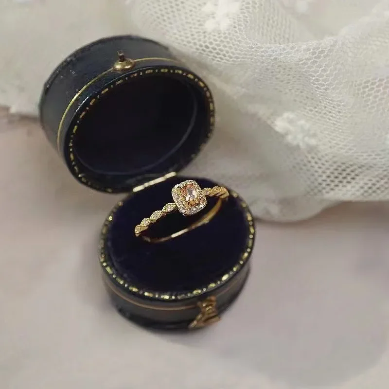 CAOSHI Aesthetic Lady Wedding Ring with Delicate Design Bright Zirconia Finger Jewelry for Engagement Ceremony Exquisite Gift image 6
