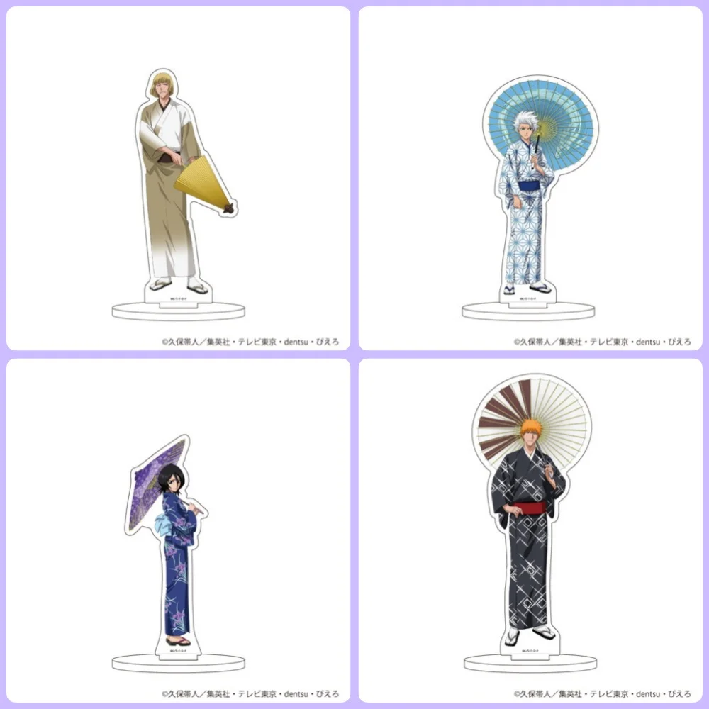 8pcs Anime BLEACH Acrylic Stand Model Cosplay Characters Ornament Accessories Goods Collection Gifts 15cm