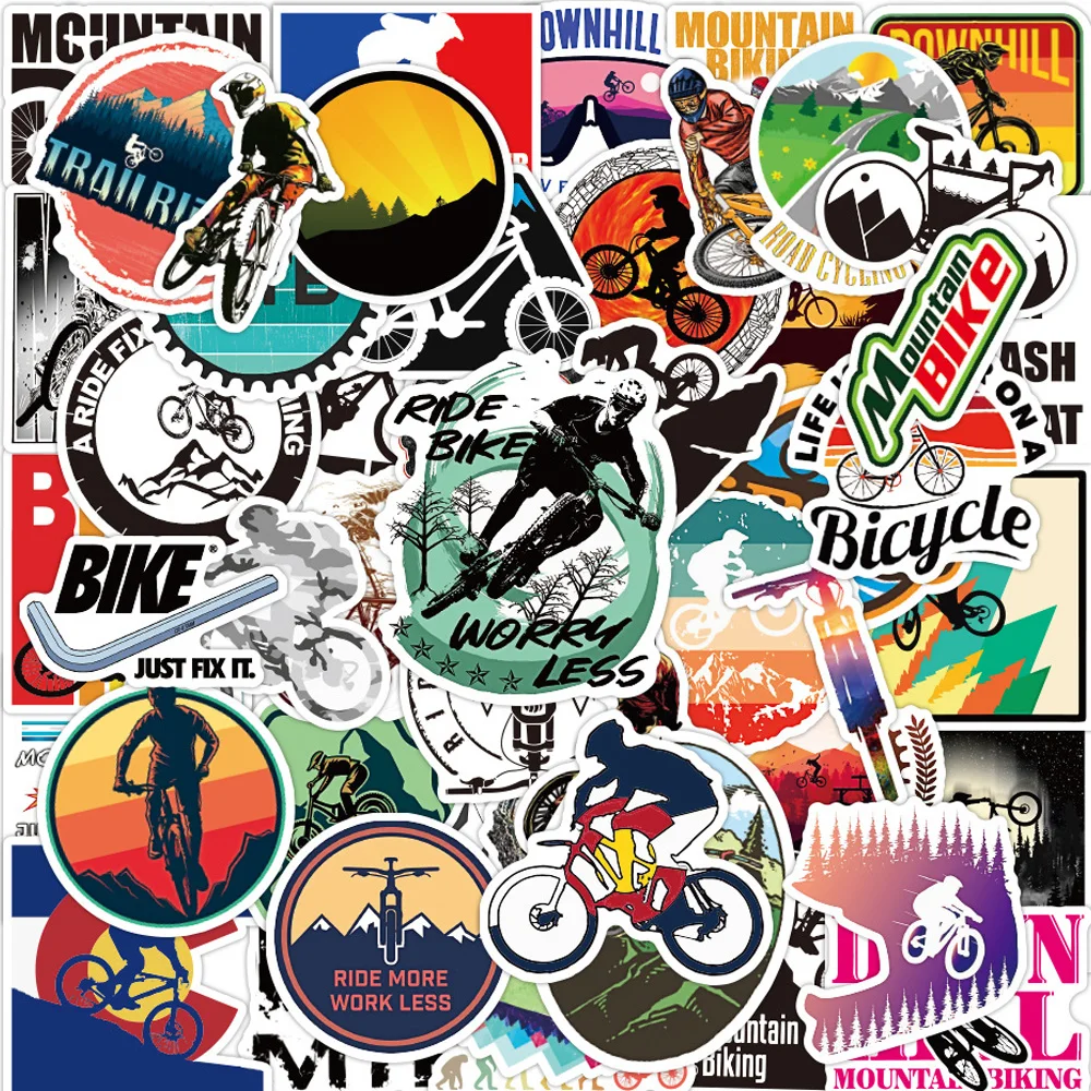 

10/30/50pcs Cartoon Outdoor Mountain Bike Stickers Cool Bicycle Graffiti Decals Skateboard Phone Notebook Car Sticker Kids Toy