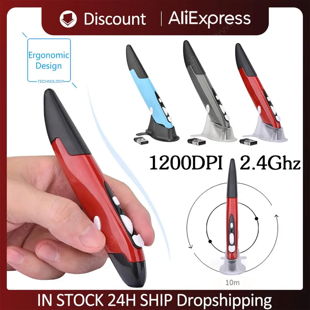 قلم لمس لاسلكي يميني ويسار ، قابل للتعديل ، 4 مفاتيح ، GHz ، قلم بصري USB للكمبيوتر اللوحي ، كمبيوتر محمول #1