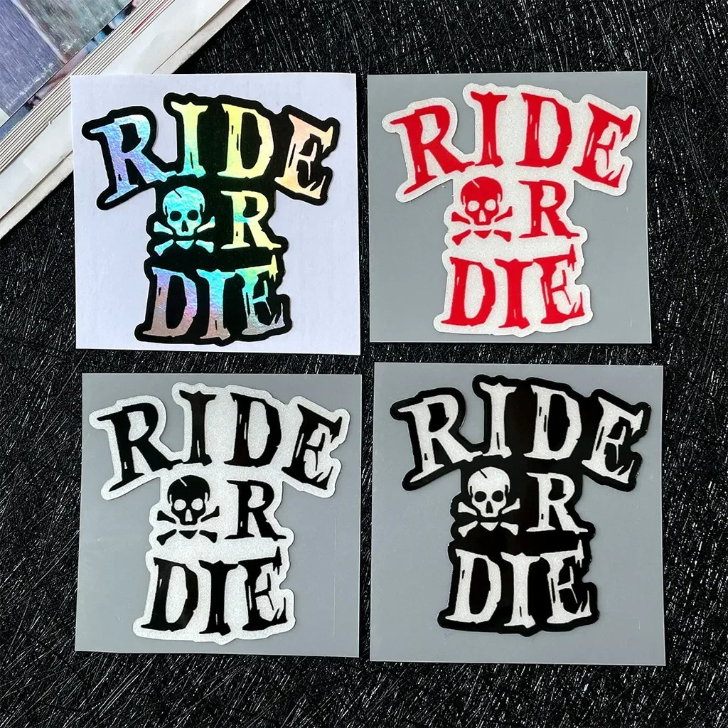 

1PC “Ride or Die” Reflective Laser Sticker Waterproof Vinyl Motorcycle Accessorie Decal