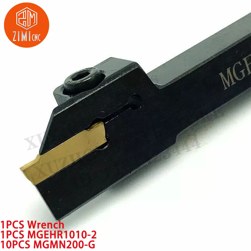 1 pezzo MGEHR1010-2 Scanalatura CNC da 10 mm Supporto per taglio 2 mm + 10*MGMN200-G Inserto in carburo Strumento CNC tornio per metalli meccanico