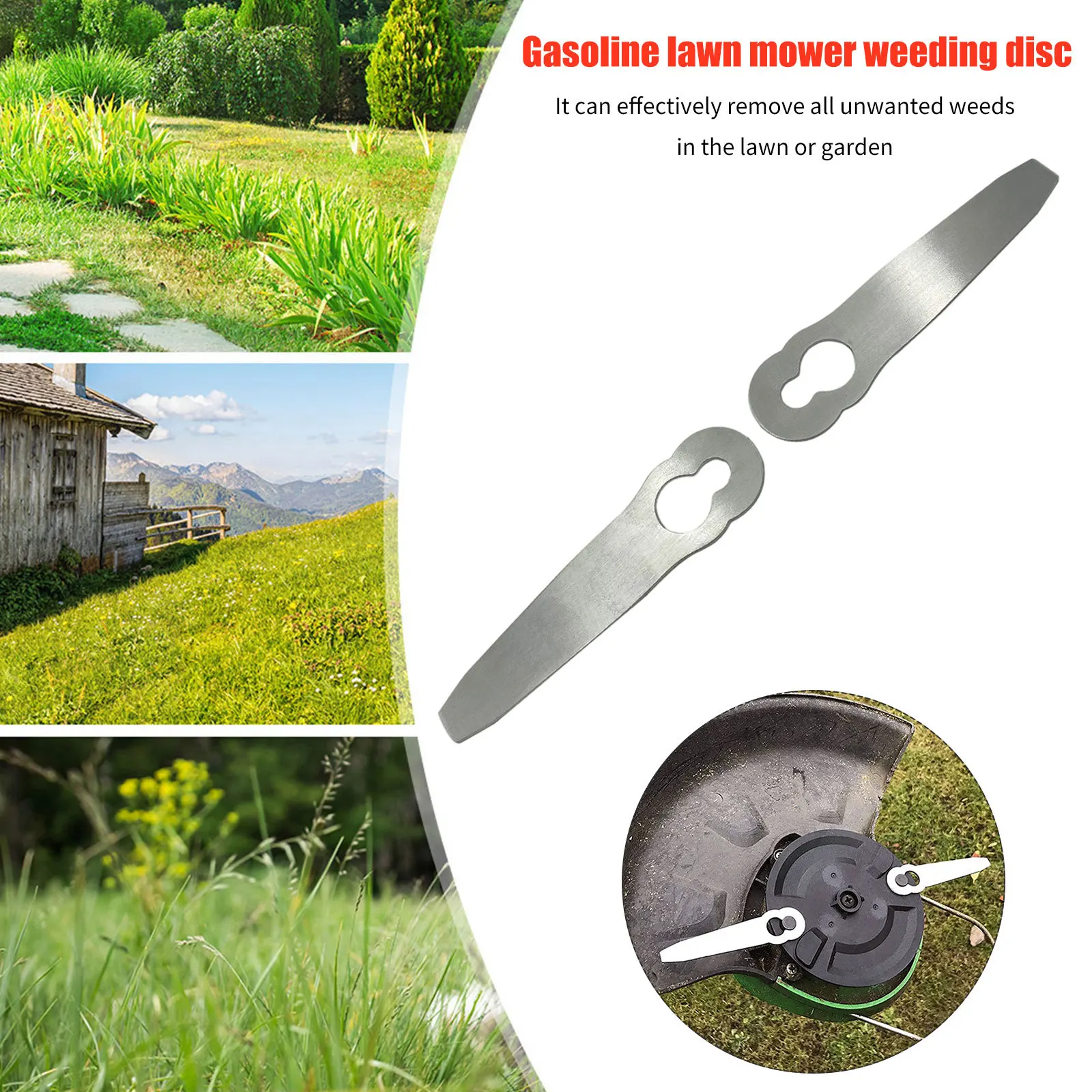 Replacement Metal Blade Durable Metal Blade Metal Grass String Trimmer Head Grass Trimmer Garden Lawn Trimmer