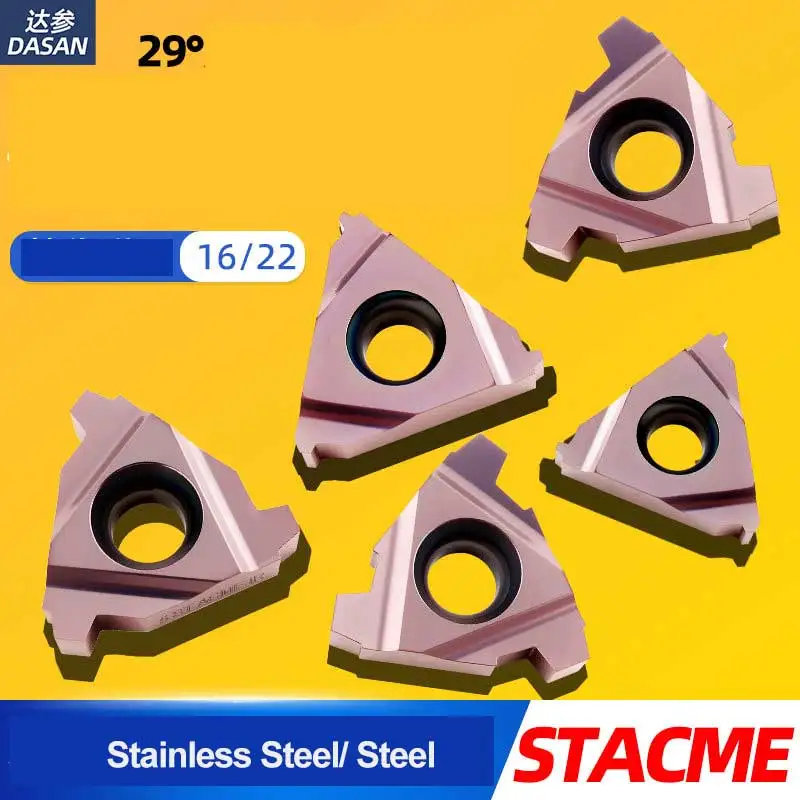 10PCS  STACME 16ER 16IR 22ER 22IR Thread Inserts 6STACME 8STACME 10STACME 12STACME 16STACME Blade ACME American Turning