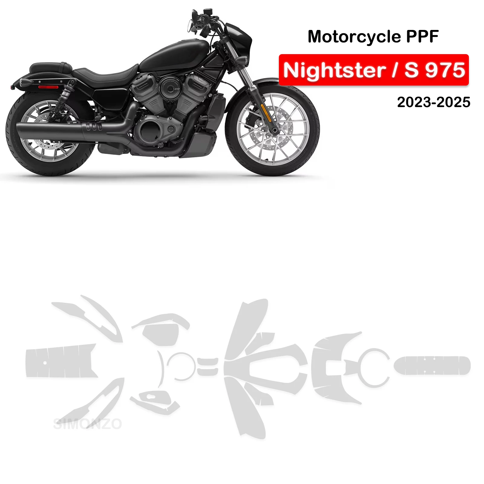 

2025 Nightster 975 TPU For Harley Motorcycle PPF Protective Fairing Nightster 975 S PPF Anti scratch Paint Protection Film