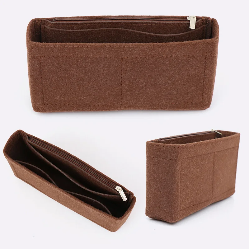 New Women Felt Cloth Bag Liner Multi-functional Travel Insert Bag Makeup Organizer Shape Lined Bag Super Cosmetic Bags