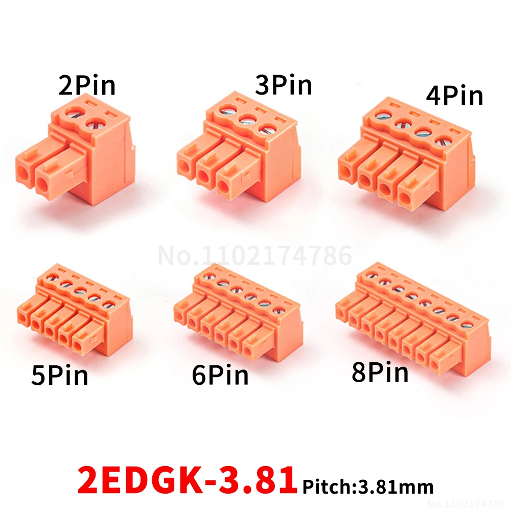 

(5 шт.) 15EDGK - разъемный клеммный блок 3,81 мм, оранжевый, KF 2EDGK 3.81