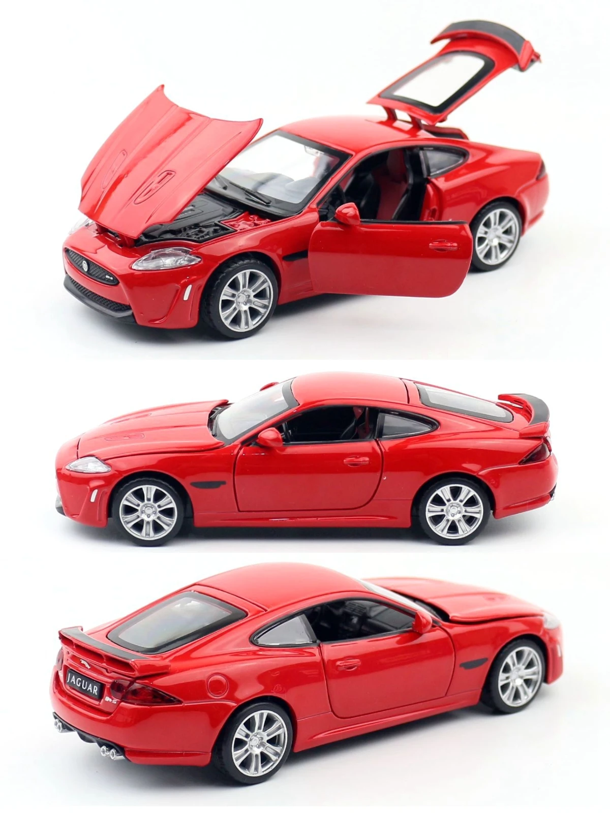 1/32 Jaguar XKR-S Diecast Alloy Metal Miniature 1:32 Toy Car Model Pull Back Doors Openable Collection Gift for Boy Kid Children