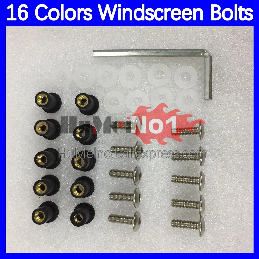 31pcs Motorcycle Windscreen Bolts For HONDA CBR600 CBR 600 F2 FS CBR600F2 91 92 93 94 1991 1992 1993 1994 Windshield Screws Nuts