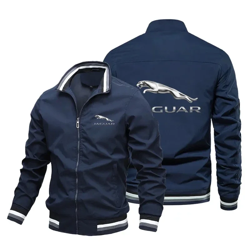 2023 Jaguar logo printed men's jacket, fashionable trench coat, outdoor sports jacket, autumn and winter coat top