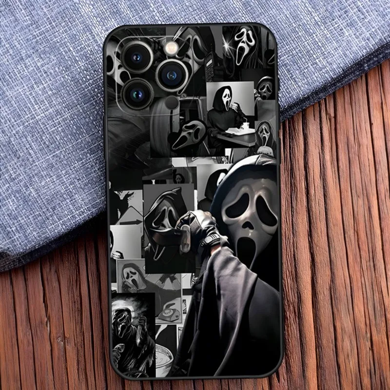 Death Scream Phone Case For Iphone 15 11 Pro Max 6 Mini 13 14 Xr Xs 12 6s 8 7 Plus Black Soft Cover