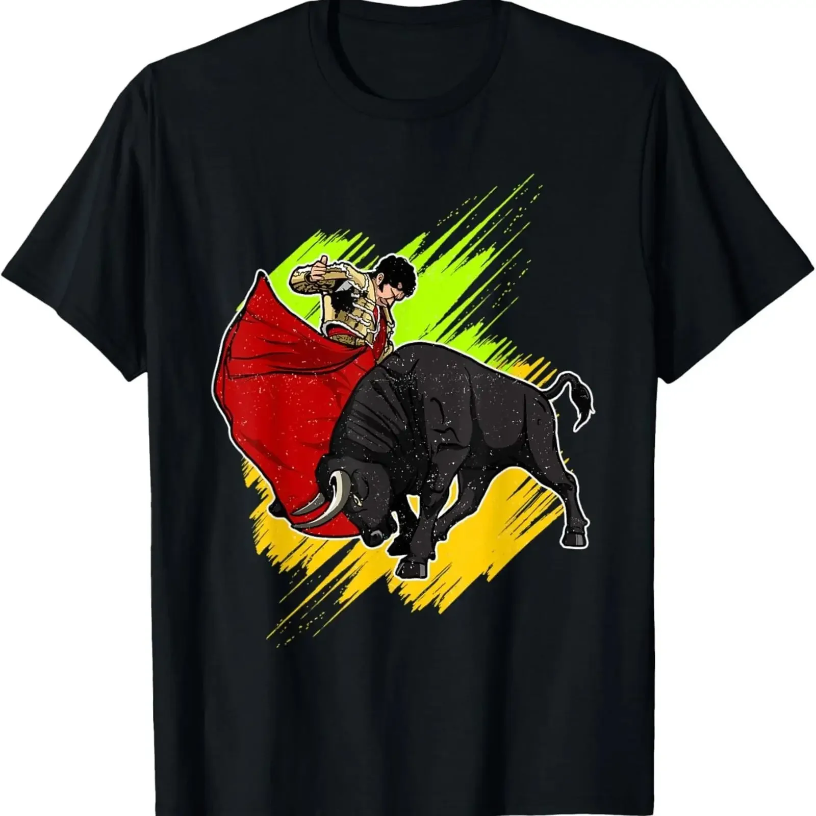 Matador with Sword for bullfighting and Torero Lovers T Shirt  vintage Washed streetwear fashion graphic homme Stretched Soft