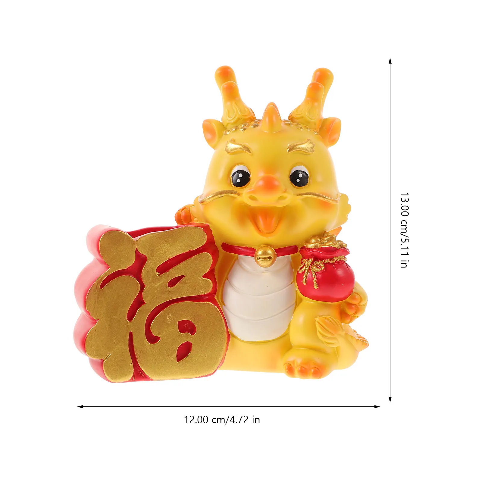 

Resin Pen Holder Large Capacity Desk Organizer Office Desktop Pen Cup Dragon Statue Design Neat Storage