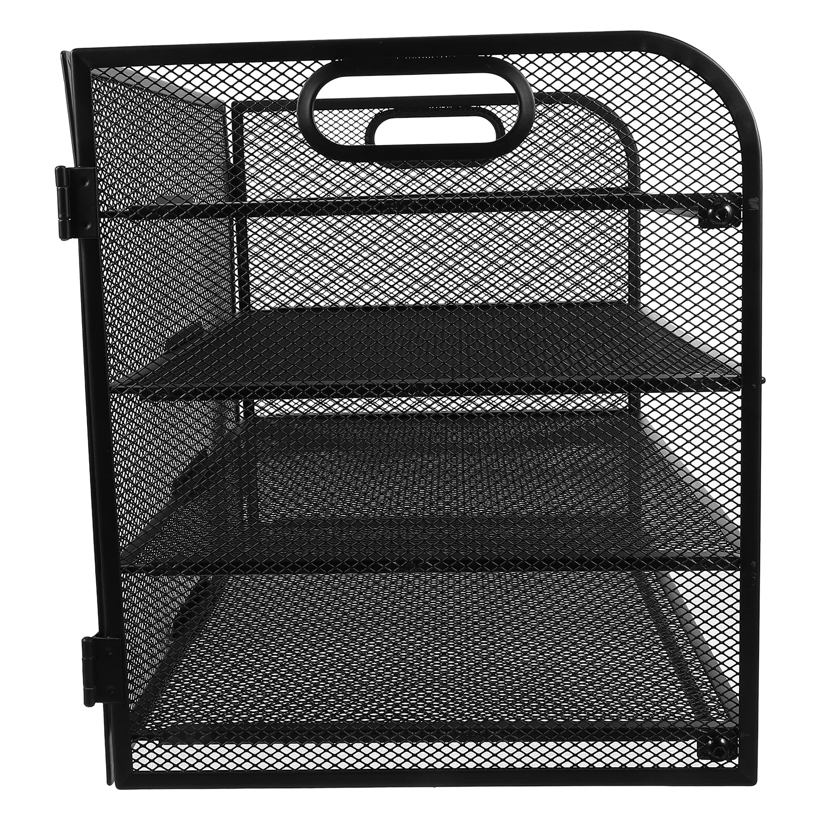 

File Organizer Binder Desk Drawer Black Paper Tray Aesthetic Document Shelf Mesh Desktop Organizer for Classroom Home