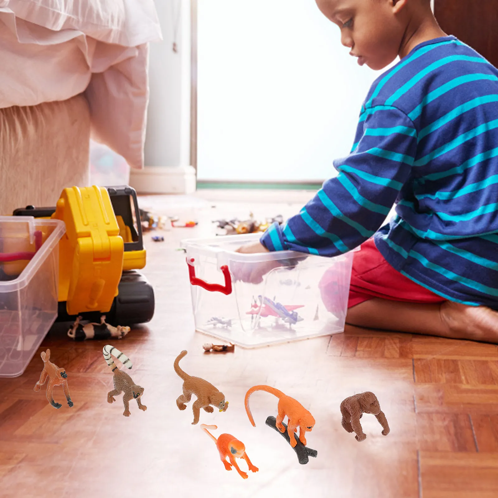 

6Pcs Lifelike Monkey Animal Models Premium PVC Realistic Simulation for Kids Learning Development Educational Play Decor