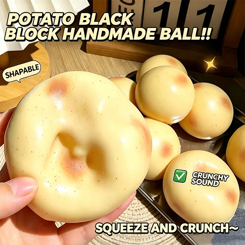 Squishy Potato Stress Ball Squeeze Toy Block Filling Slow Rebound Soft Feel Fidget Toy ASMR Sensory Anti Stress Anxiety Toys