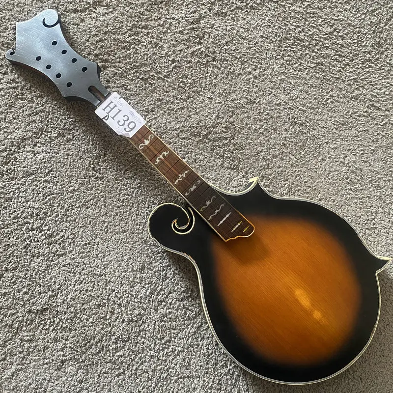 

H139 Plywood Sunburst Color Mandolin Guitar SEMI Finished without Frets Custom Inlay DIY Replace OEM Order