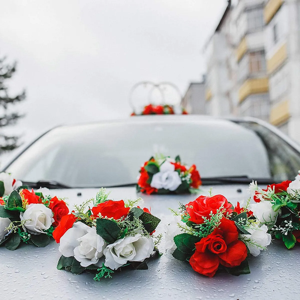 Supporto per fiori quadrato in schiuma di fiori da 2 pezzi con schiuma floreale e ventosa, per la composizione floreale del centrotavola della tavola di nozze