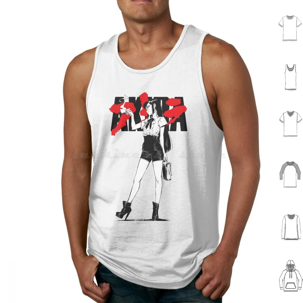 Vaporwave Retro Vintage Gril Japanese Style Tank Tops Print Cotton Steam Wave Japanese Hipster Future Fashion Urban Style