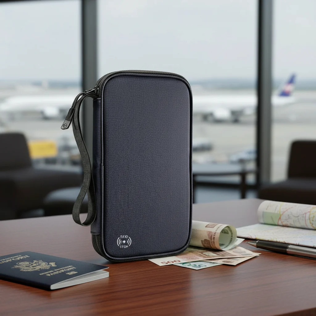 

Противоугонная сумка для паспорта, водонепроницаемый многофункциональный деловой кошелек для хранения для путешествий