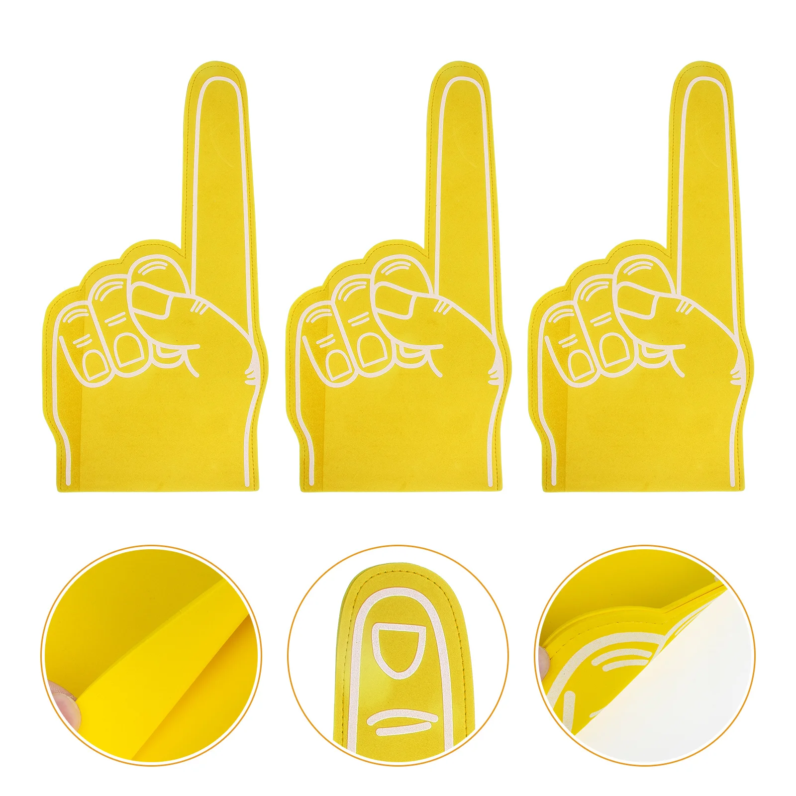 

3 Pcs Foams Hand Props Finger Cots Pink Fan for Sporting Events Cartoon Cheerleading Fingers Child Held