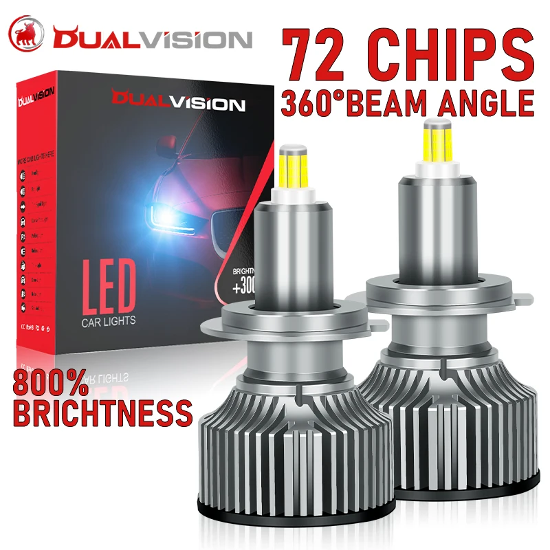 

H7 LED 360 CSP Car Headlight Bulb Canbus H1 H3 H8 H9 H11 Fog Light 9006 HB4 9005 HB3 9012 HIR2 Mini Auto Lamp For Projector Lens