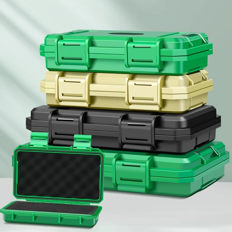 Portable Storage Box Plastic Protective Safety Tool Box Waterproof Precision Instrument Case Sponge Shockproof Tool Box