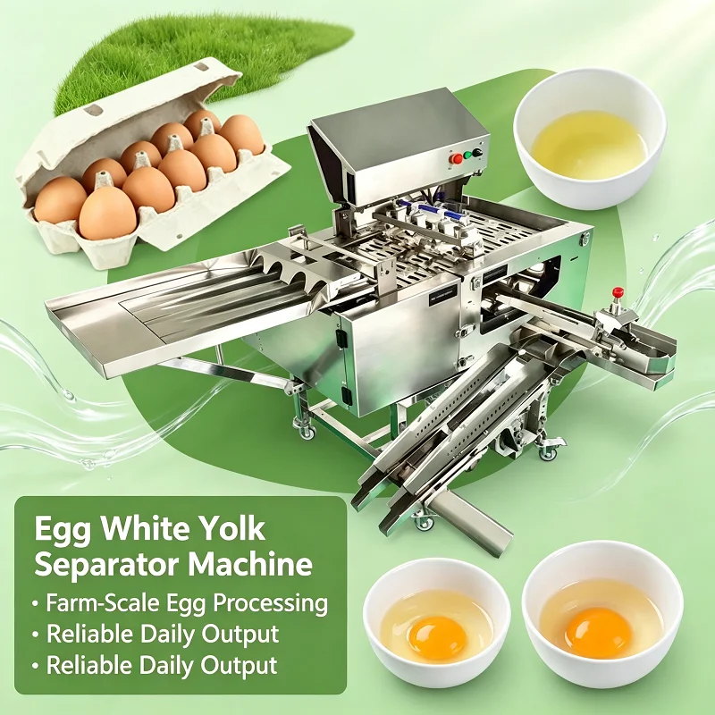 Egg White Yolk Separator Machine Commercial Egg Cracker Shell Breaker Egg Liquid Extractor for Food Plant