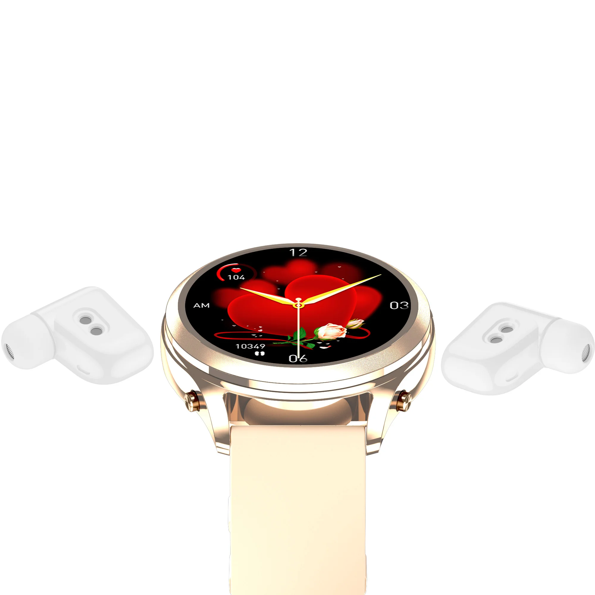 Auricolare Bluetooth Smartwatch Chiamata Bluetooth Monitoraggio della salute Fitness tracker Smartwatch multifunzionale per donna