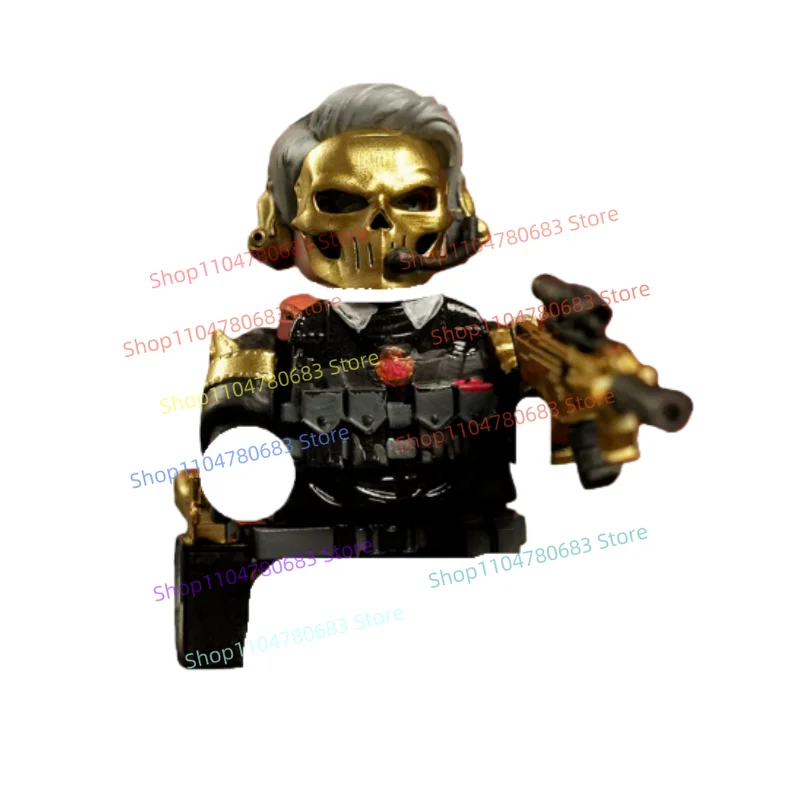 MOC Building Blocks Special Forces Red Wolf Mini Action Figure Assembly Model Display Anime Toy Accessory Gift Collectible