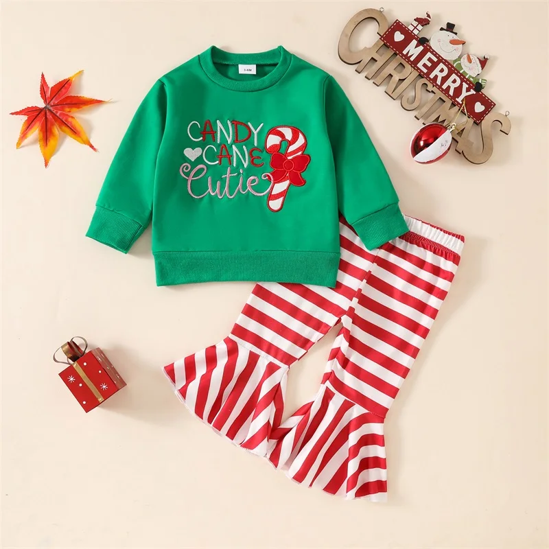 

Baby Girl Winter Outfits Cute Reindeer Print Hoodie with Pom Pom Hat and Leggings Set for Christmas Party