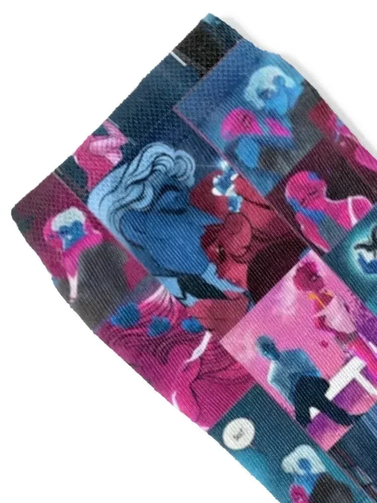 Lore Olympus Persephone and Hades Collage Webtoon Art Socks hiphop hiking compression Socks Women's Men's