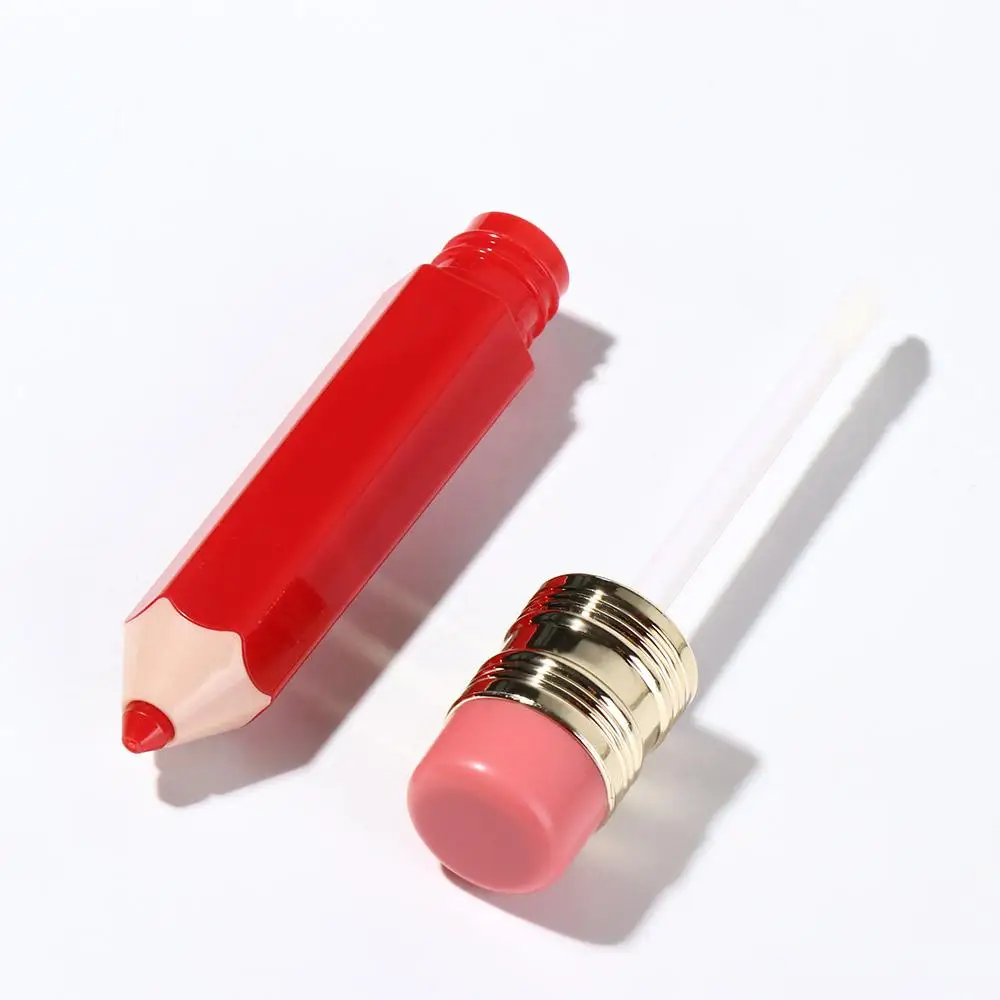 Portable 5ml Lipgloss Tube Pencil Shape Mini Sample Vials Empty Plastic Lipstick Tube Women