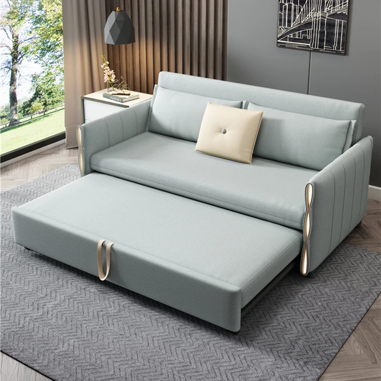 sofa cum bed Multifunction Collapsible Storage Dual Purpose Lazy Sofa Bed Fabric Combination Small Apartment Living