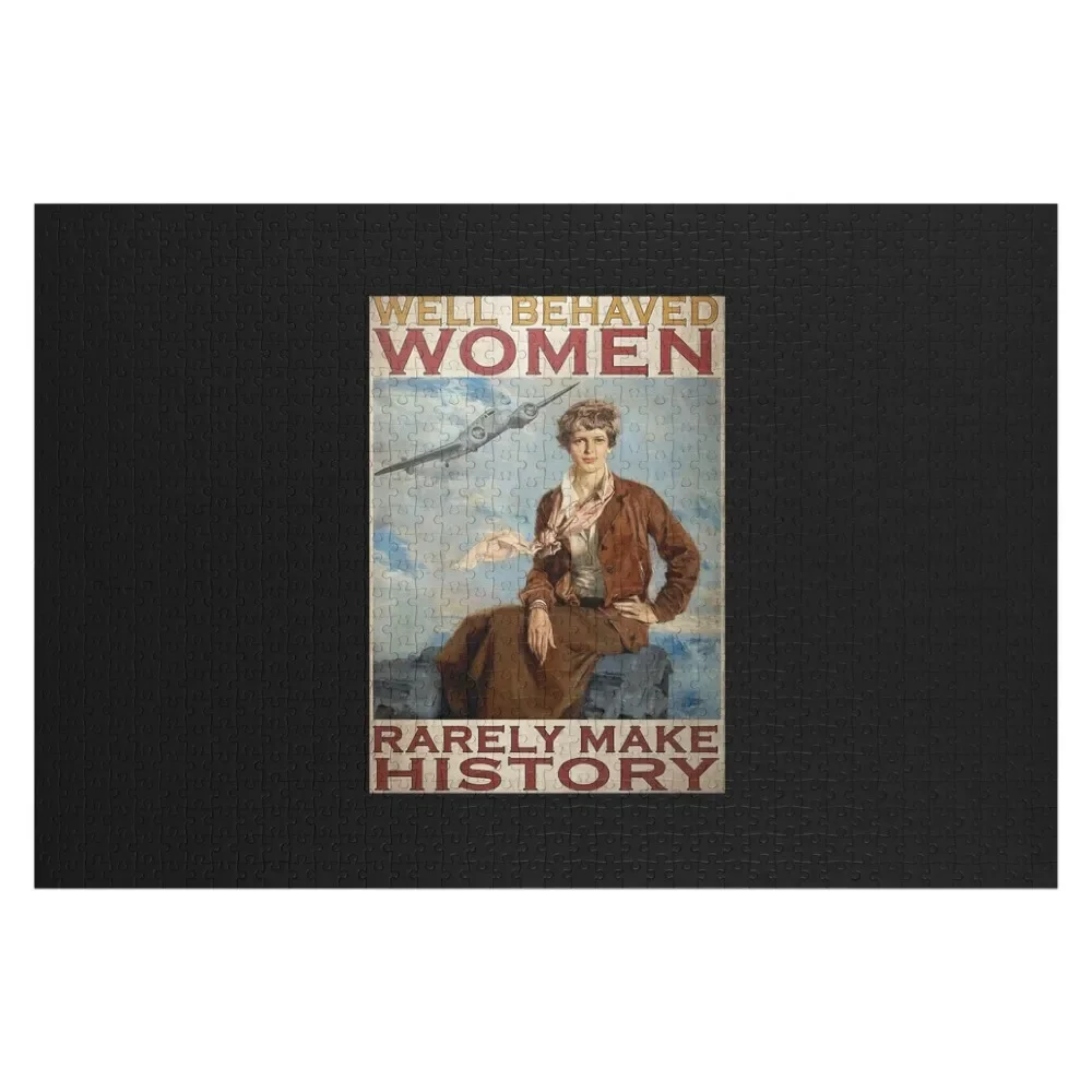 

Vintage Girl Well Behaved Women Rarely Make History Poster Jigsaw Puzzle Custom Child Customized Gifts For Kids Puzzle