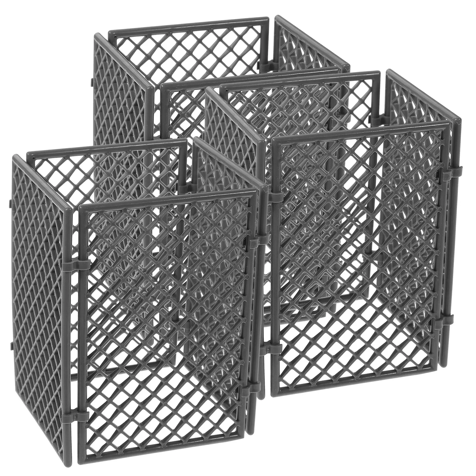 

12 Sheets Interlocking Military Fence Pieces Plastic Scene Building Set Develops Organization Creativity Communication in Parent