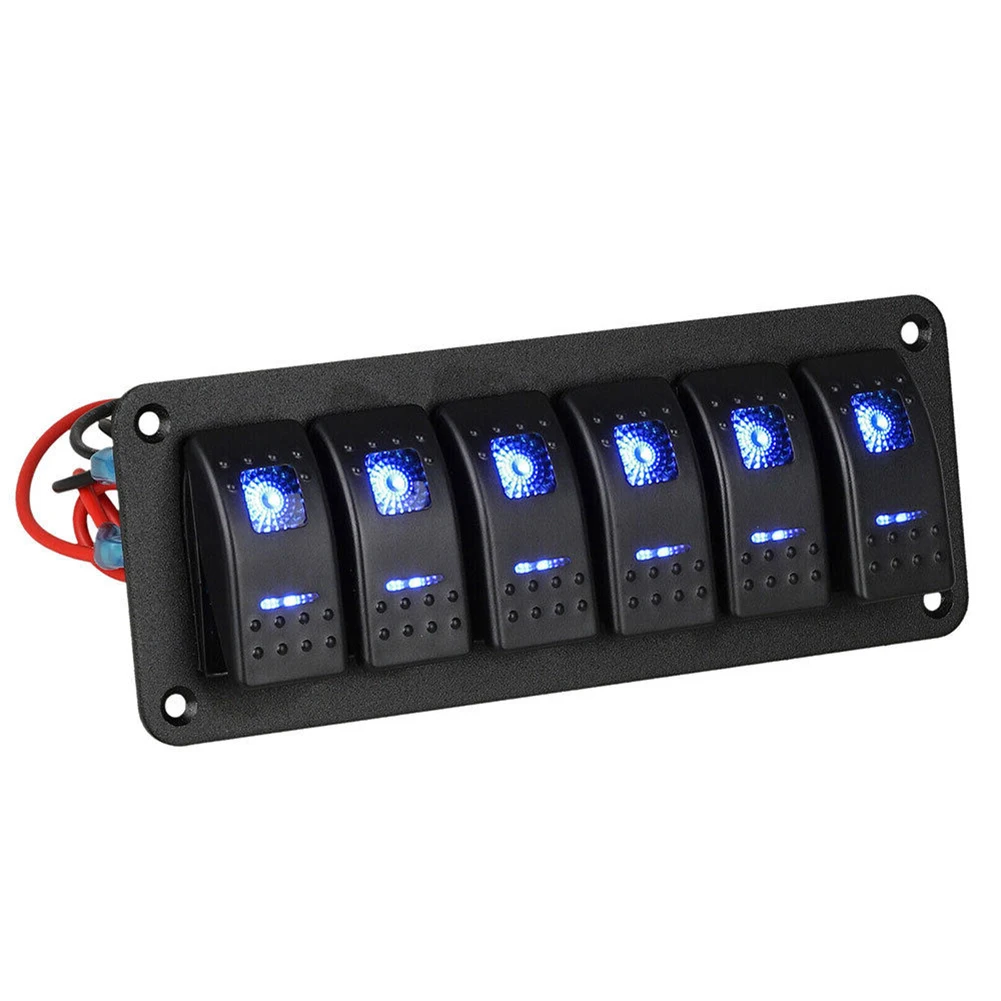 Headlight Width Light RV Switch Panel LED Lights Rocker Switch Fog Light Replace Aluminum Panel IP Waterproof Pre Wired