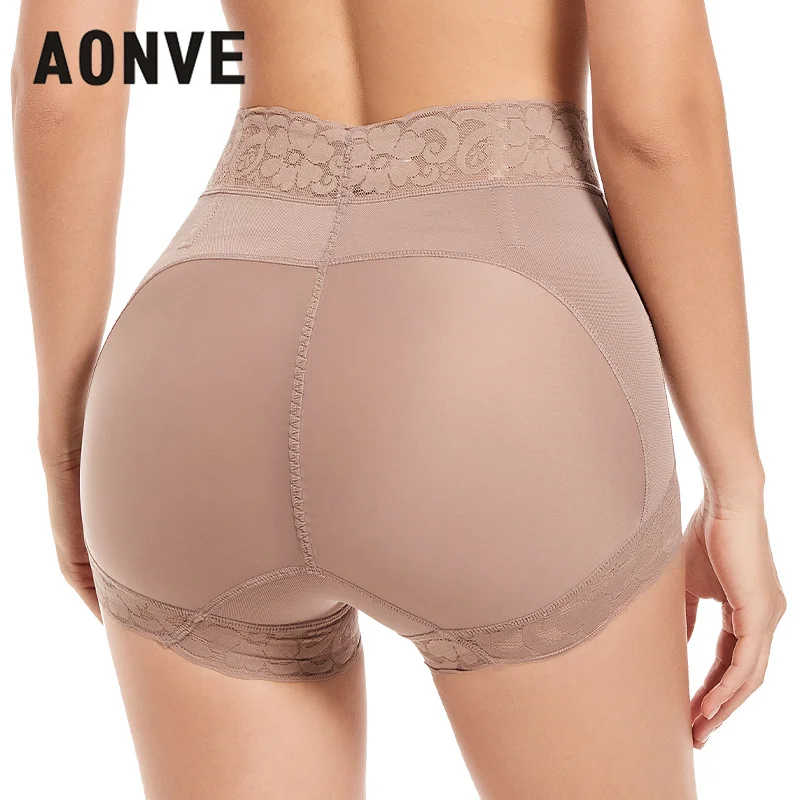 AONVE Women's Body Shapers Panties Slimming Belly Butt Lift Reducing Shapewear Breathable Lace Prevent Flanging Boxer Underwear