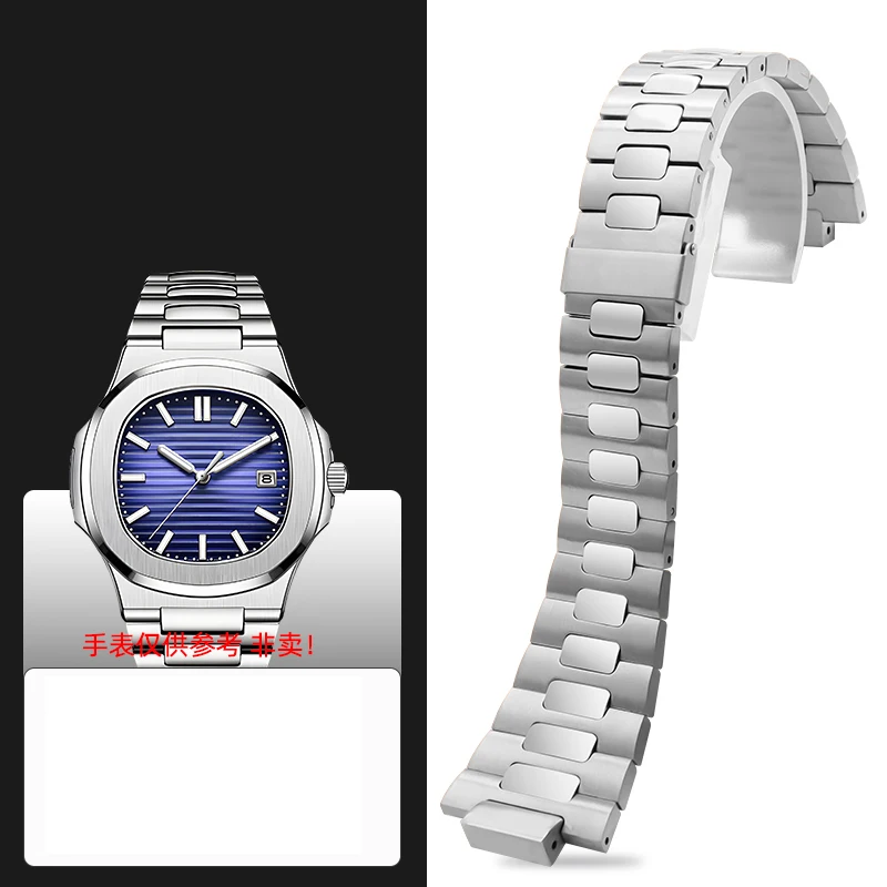 for Patek Philippe Nautilus 5711/5726 Fine steel watch strap male convex stainless steel watch accessories 25mm-13mm bracelet
