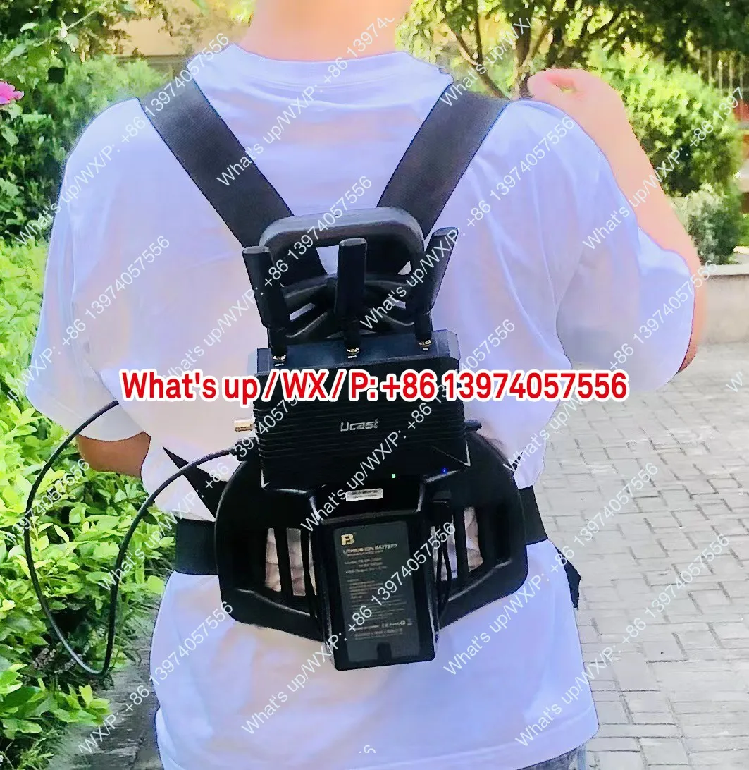Mobile outdoor live broadcast back frame clip pusher picture transmission backpack high vision T20T80K60 He Miao gusset V port