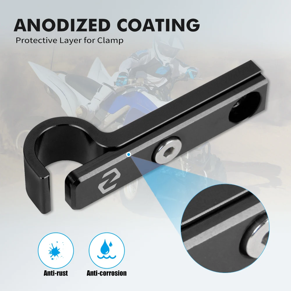 NICECNC Bremsleitungs-Klemmen für Yamaha Raptor 700 und 700R 2009-2023, Bremsleitungshalter, ATV-Zubehör – Detail 6